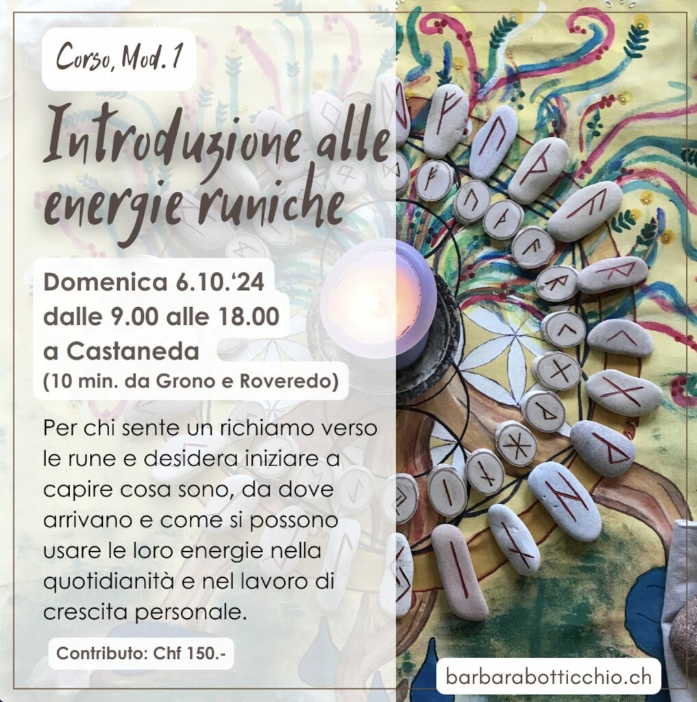 Corso rune "Introduzione alle energie runiche" con Barbara Botticchio